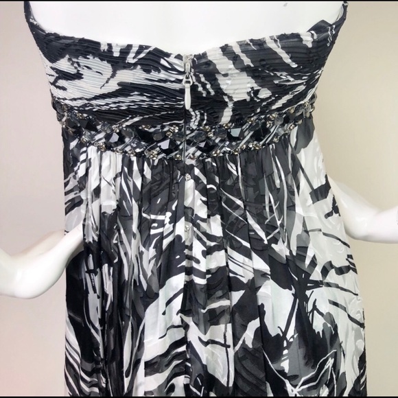 NWT BCBGMAXAZRIA black maxi strapless gown size 6 - Picture 5 of 7